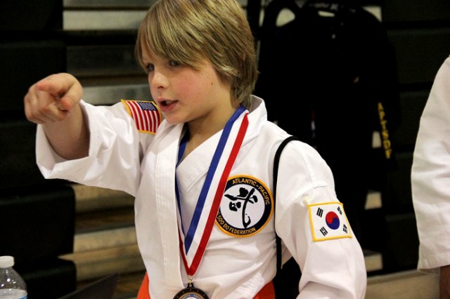 Child with Medal Shot